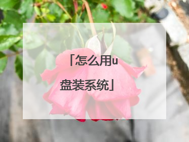 怎么用u盘装系统