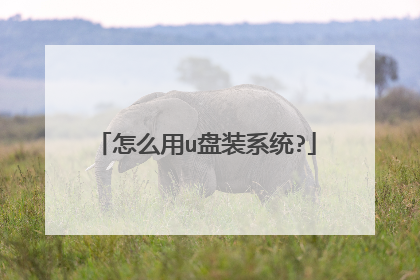 怎么用u盘装系统?
