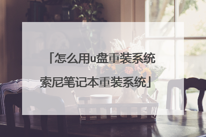 怎么用u盘重装系统索尼笔记本重装系统