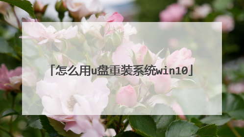 怎么用u盘重装系统win10