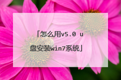 怎么用v5.0 u盘安装win7系统