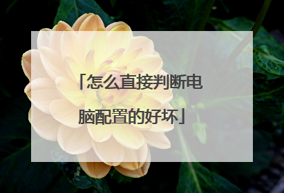 怎么直接判断电脑配置的好坏
