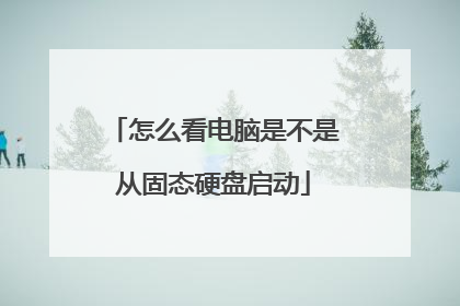 怎么看电脑是不是从固态硬盘启动