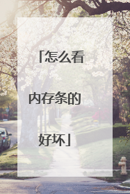 怎么看内存条的好坏