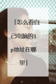 怎么看自己电脑的ip地址在哪里
