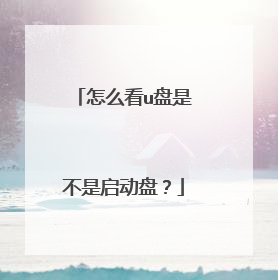 怎么看u盘是不是启动盘?