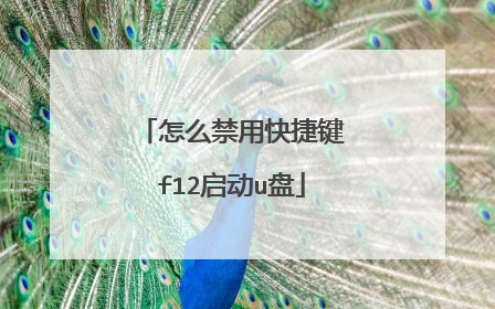 怎么禁用快捷键f12启动u盘