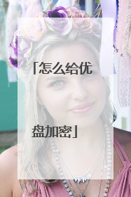 怎么给优盘加密