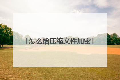 怎么给压缩文件加密