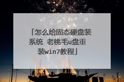 怎么给固态硬盘装系统 老桃毛u盘重装win7教程