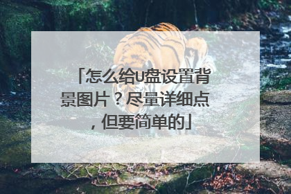 怎么给U盘设置背景图片?尽量详细点,但要简单的
