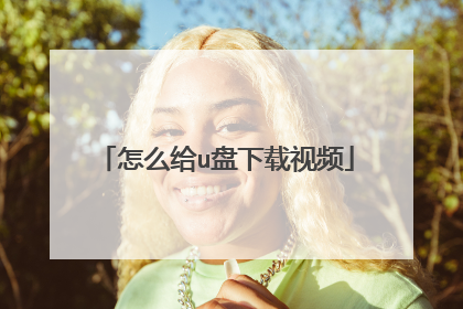 怎么给u盘下载视频