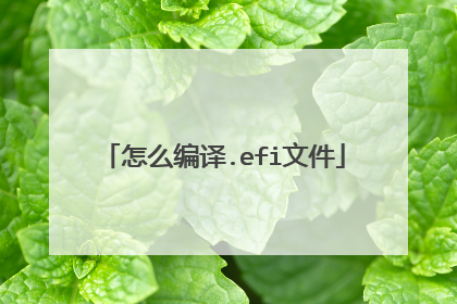 怎么编译.efi文件