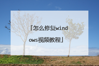 怎么修复windows视频教程