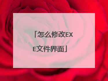 怎么修改EXE文件界面