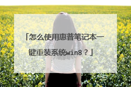 怎么使用惠普笔记本一键重装系统win8?