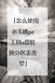 怎么使用老毛桃pe工具u盘转换分区表类型