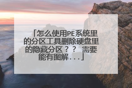 怎么使用PE系统里的分区工具删除硬盘里的隐藏分区？？ 需要能有图解...