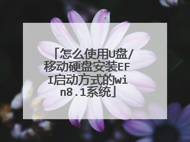 怎么使用U盘/移动硬盘安装EFI启动方式的win8.1系统