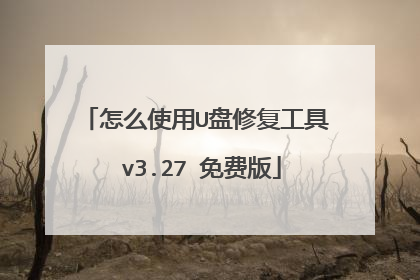 怎么使用U盘修复工具 v3.27 免费版