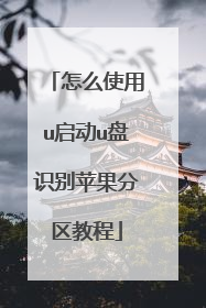 怎么使用u启动u盘识别苹果分区教程