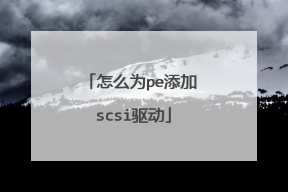 怎么为pe添加scsi驱动