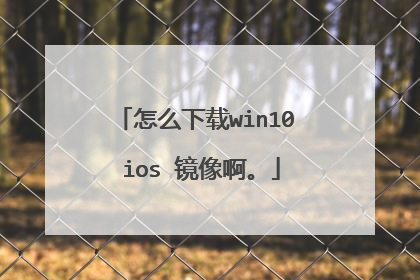 怎么下载win10 ios 镜像啊。