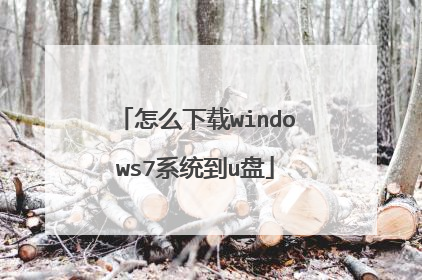 怎么下载windows7系统到u盘