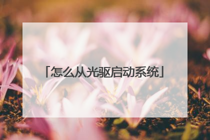 怎么从光驱启动系统