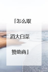 怎么取消大白菜赞助商