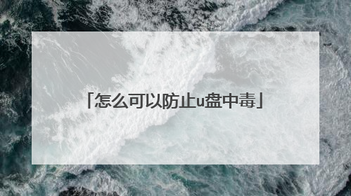 怎么可以防止u盘中毒