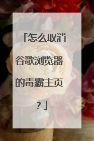 怎么取消谷歌浏览器的毒霸主页?