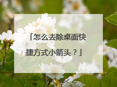 怎么去除桌面快捷方式小箭头?