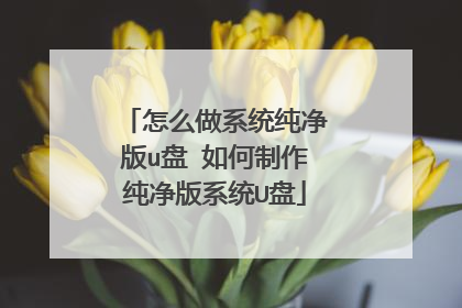 怎么做系统纯净版u盘 如何制作纯净版系统U盘