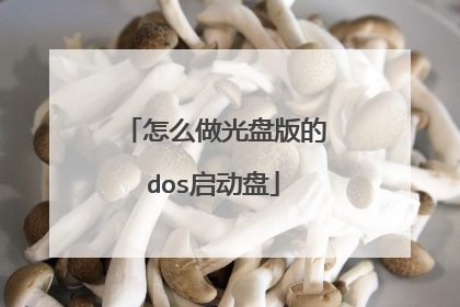 怎么做光盘版的dos启动盘