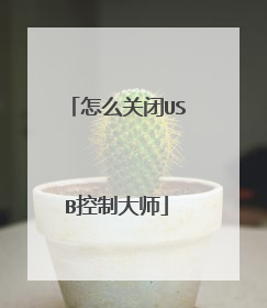 怎么关闭USB控制大师