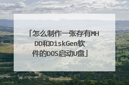 怎么制作一张存有MHDD和DiskGen软件的DOS启动U盘