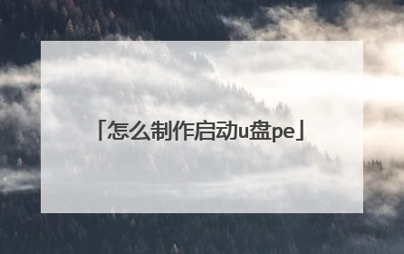 怎么制作启动u盘pe