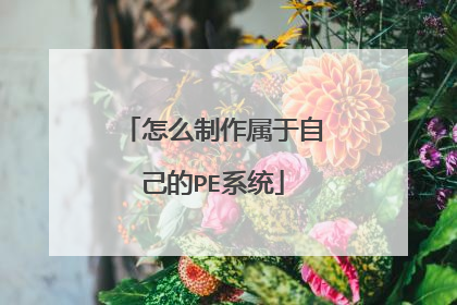 怎么制作属于自己的PE系统