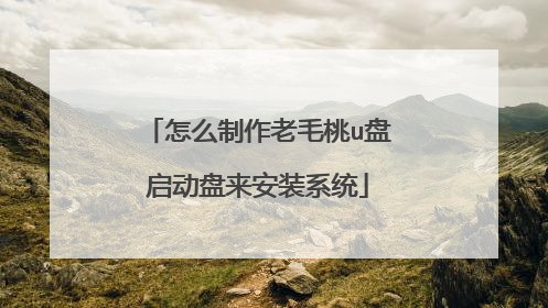 怎么制作老毛桃u盘启动盘来安装系统