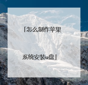 怎么制作苹果系统安装u盘