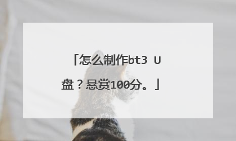 怎么制作bt3 U盘?悬赏100分。