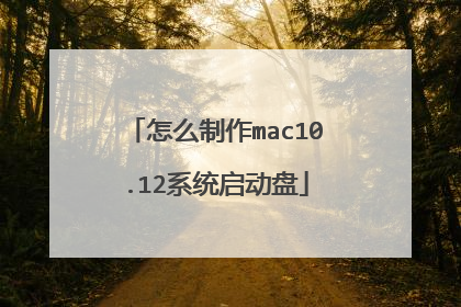 怎么制作mac10.12系统启动盘