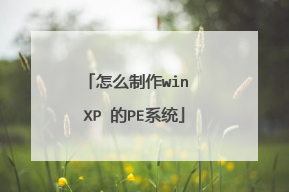 怎么制作win XP 的PE系统