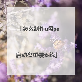 怎么制作u盘pe启动盘重装系统