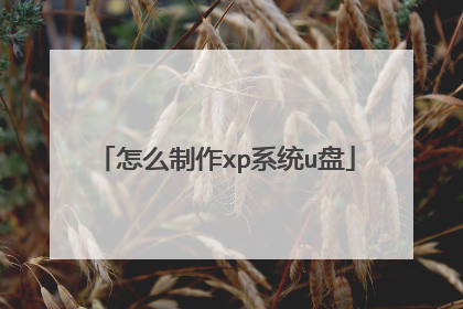 怎么制作xp系统u盘