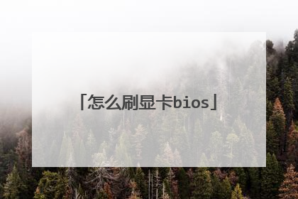 怎么刷显卡bios