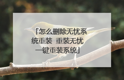 怎么删除无忧系统重装 重装无忧一键重装系统