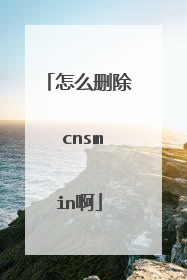 怎么删除 cnsmin啊