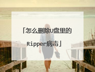 怎么删除U盘里的Ripper病毒